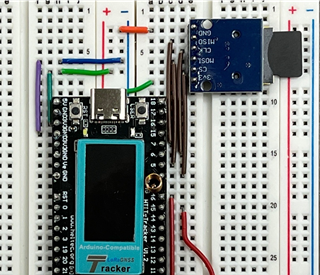 SD card reader on breadboard